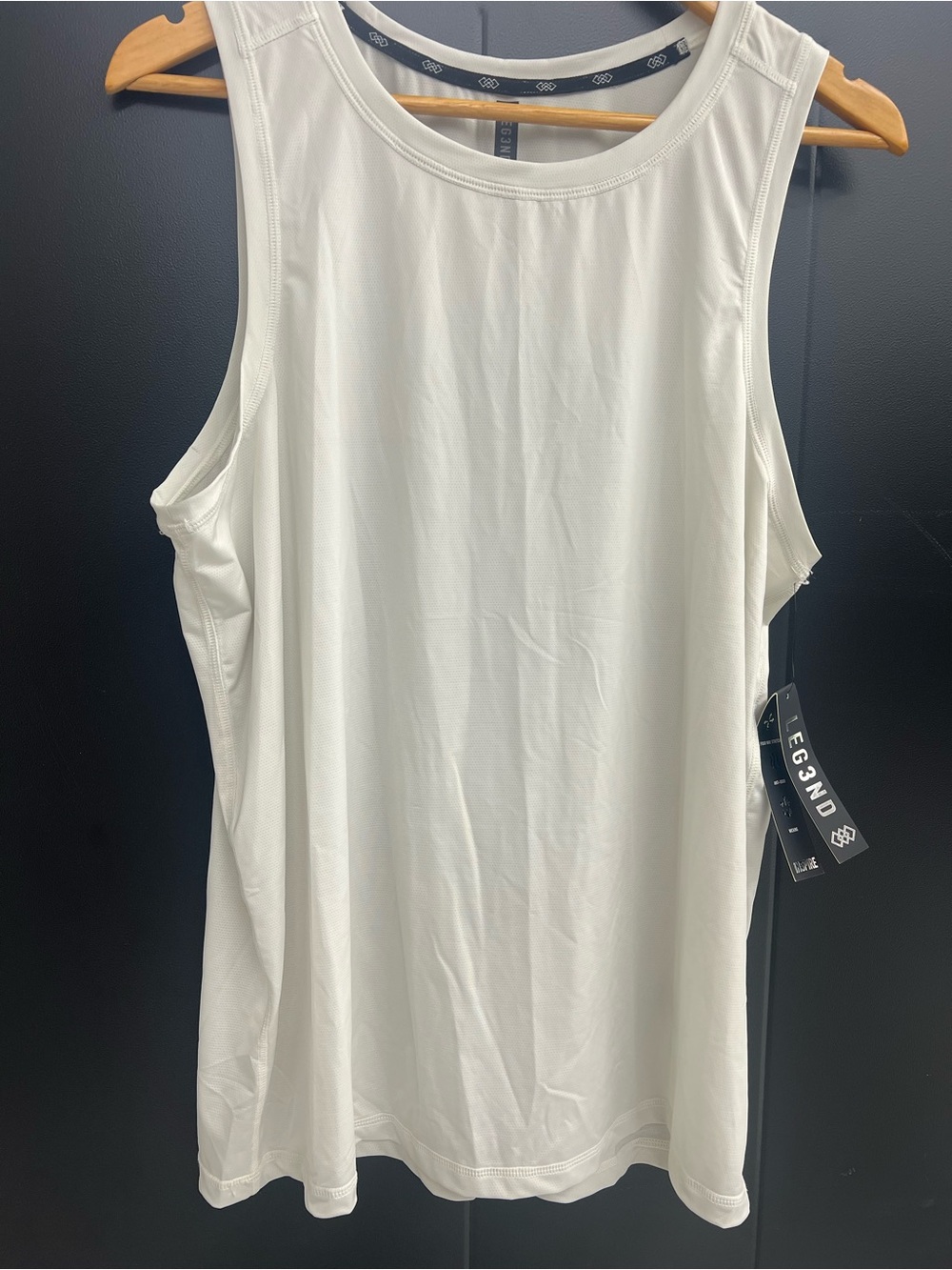 LEG3ND White Sleeveless Athletic Tank